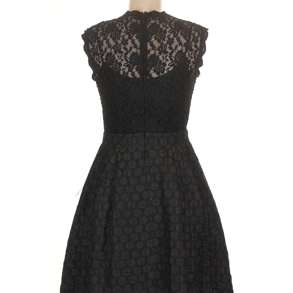 Cynthia Steffie Black fit and flare cocktail dress